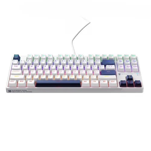 Klawiatura mechaniczna Machenike K500B-B87 Gamingowa Przewodowa Red Switch Biała