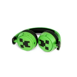 Słuchawki bezprzewodowe z mikrofonem OTL Technologies Minecraft Creeper Kids Wireless Dla Dzieci Nauszne Zielono-czarny