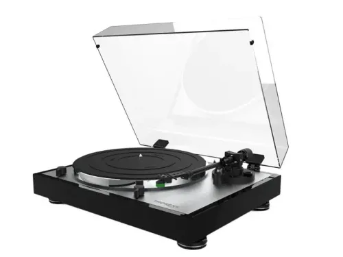 Gramofon Thorens TD 402 DD Półautomatyczny Napęd bezpośredni Przedwzmacniacz Czarny błyszczący