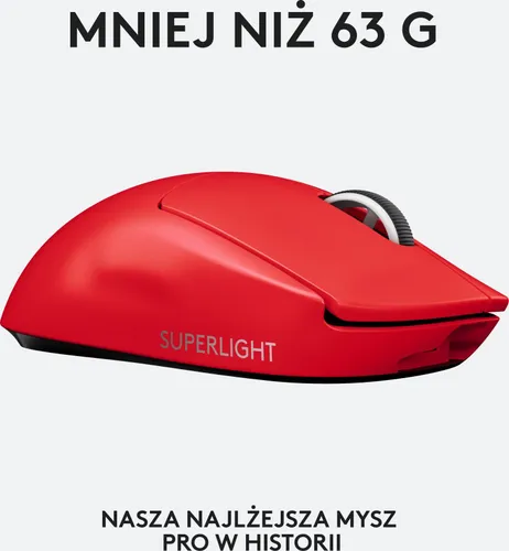 Mysz Logitech G Pro X Superlight Red (910-006784)