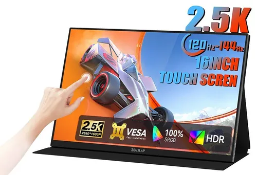 Monitor ZEUSLAP P16KT 16" 2560x1600px IPS 144Hz 3 ms