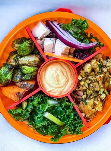 Miska lunchbox Yumbox Poke Love Bowl 1050 ml - tangerine orange