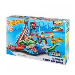 Hot Wheels Mega Myjnia Samochodowa City Color Shifers - Atak Krokodyla