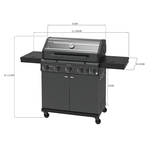 Grill gazowy VELACO ZEUS-D Czarny