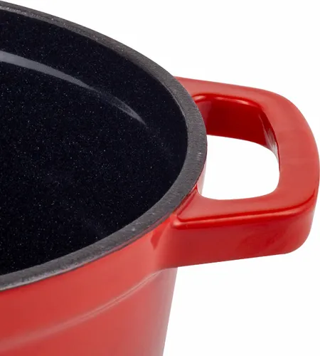 Garnek żeliwny VINTAGE CUISINE VC2P2218RF20CP Czerwony 2.2L