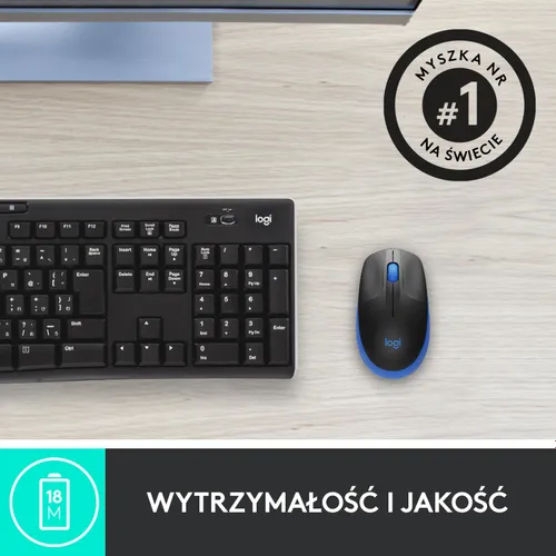 Myszka Logitech M190 Czarno-niebieski