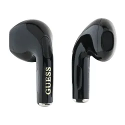 Słuchawki douszne GUESS Glossy Effect Egg Shape Printed Classic Logo Czarny