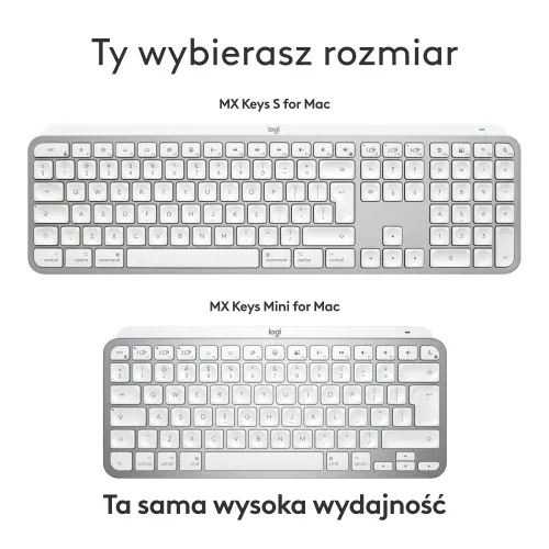 Klawiatura membranowa Logitech MX Keys S dla Mac Szary