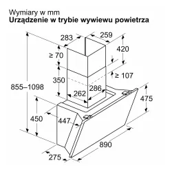 Okap Bosch Serie 8 DWK91LT20 Biały