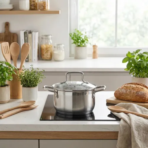 AMBITION Hugo 0,75 l - garnek ze stali nierdzewnej z pokrywką