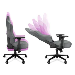 Fotel YUMISU 2054 Magnetic Jasnoszaro-czarny