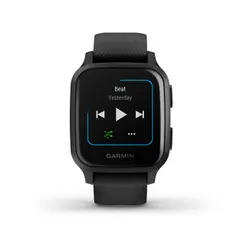 Смарт-часы Garmin Venu Sq Music - черный с серым алюминиевым безелем (010-02426-10)