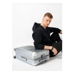 Walizka średnia Puccini Dallas - srebrny