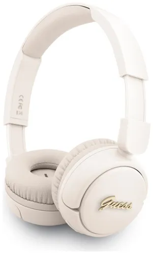 Słuchawki nauszne GUESS Metal Logo Script Beżowy