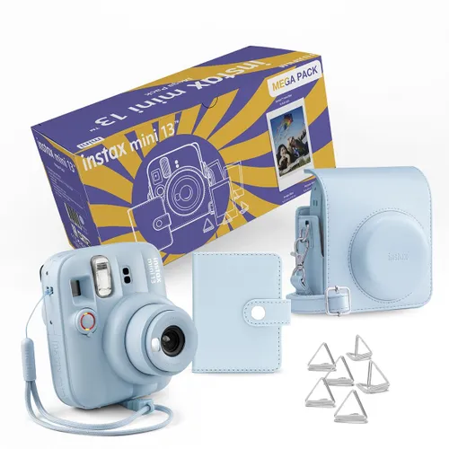Aparat FUJIFILM Instax Mini 13 Niebieski + Pokrowiec + Album + Spinacze
