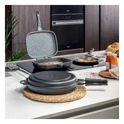 TOGNANA Sphera 30 x 22 cm - patelnia grillowa dwustronna nieprzywierająca