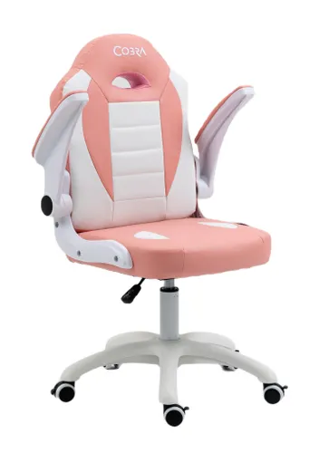 Fotel COBRA Junior Pro Różowo-biały
