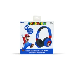 Słuchawki bezprzewodowe z mikrofonem OTL Technologies Super Mario Kids Wireless Dla Dzieci Nauszne Niebiesko-czarny