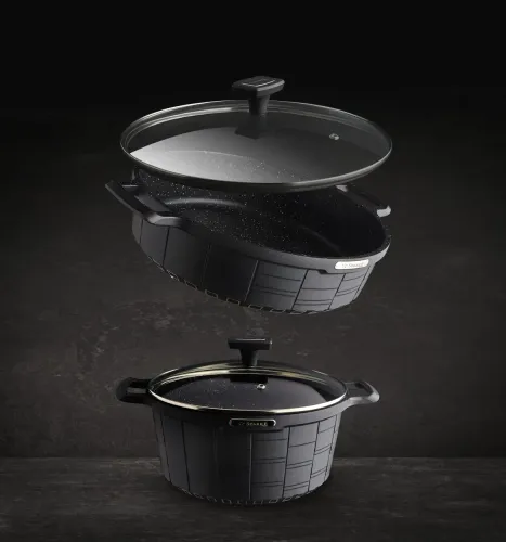 Patelnia nieprzywierająca STARKE PRO CROWS MARBLE 28 cm