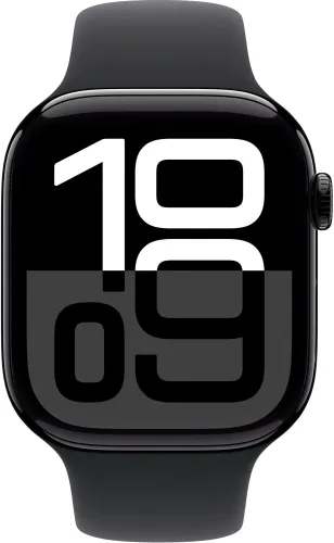 Apple Watch Series 10 GPS 42mm aluminium onyks pasek sportowy czarny M/L