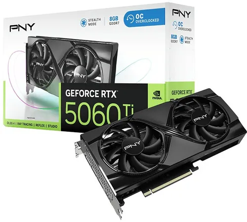 Karta graficzna PNY GeForce RTX 5060 Ti OC Dual Fan 8GB DLSS 4