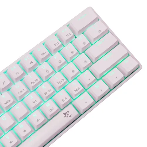 Klawiatura gamingowa White Shark Shinobi Red przewodowa mechaniczna podświetlana biała