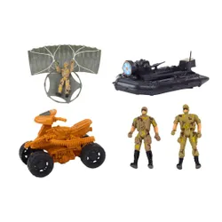 Zestaw Wojskowy Militarny Czołg Helikopter Quad Ponton Figurki Dźwięki Światła