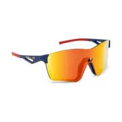 Okulary przeciwsłoneczne Red Bull SPECT Fuse matt blue/brown with red blue mirror