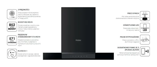 Капот Haier и-Link Hats6ds46bwifi черный