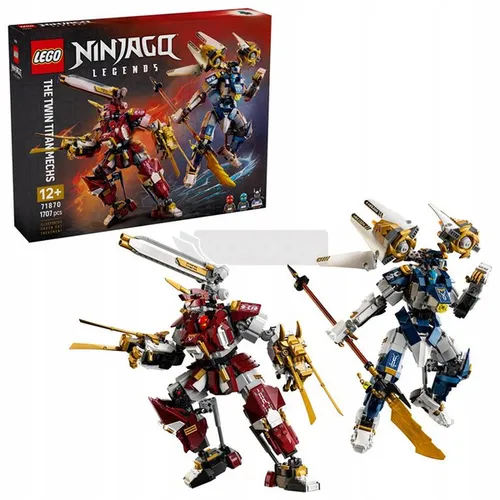 LEGO Ninjago 71870 Bliźniacze tytanowe mechy, zestaw klocków 12+