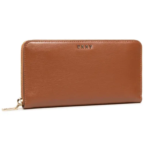 Büyük Kadın Cüzdanı DKNY Bryant Çevresinde Yeni Zip R8313658 Karamel 237