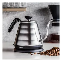 HARIO Buono Electric Kettle czarny 0,8 l - czajnik elektryczny bezprzewodowy ze stali nierdzewnej