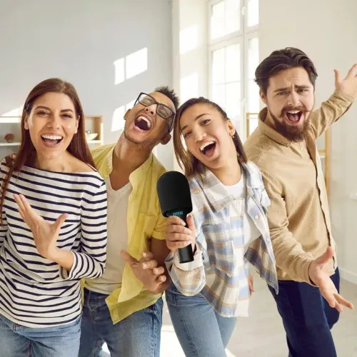 Mikrofon z głośnikiem Bluetooth Forever BMS-500 5W Czarny