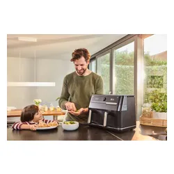 Air Fryer Frytkownica beztłuszczowa BRAUN TwinCook 5 TD5073 10l z podwójnym koszem i okienkiem do obserwacji postępów gotowania