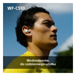 Słuchawki bezprzewodowe Sony WF-C510 Dokanałowe Bluetooth 5.3 Biały