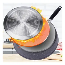 Patelnia granitowa nieprzywierająca z pokrywką STONER 28 cm