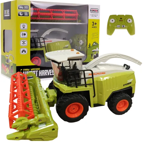 Zdalnie sterowany kombajn COIL RC zabawka na pilota światło dźwięk skala 1:24
