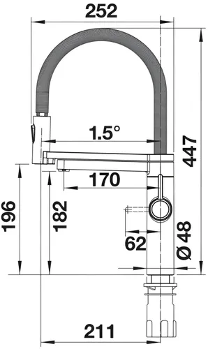 Bateria z filtrem BLANCO EVOL-S Pro 526636 Czarny mat