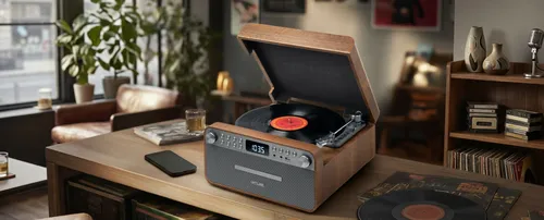 Gramofon MUSE MT-118AT Bluetooth USB Drewno