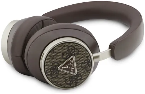 Słuchawki nauszne GUESS 4G Triangle Logo Bluetooth ENC Brązowy