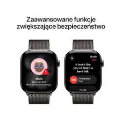 Apple Watch 11 GPS + Cellular 46mm koperta z tytanu (łupek) + bransoleta mediolańska rozmiar M/L (łupek)
