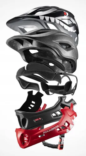 Kask rowerowy dziecięcy fullface szczękowy 2w1 odpinana szczęka rozmiar "S"