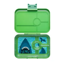 Lunchbox pojemnik na śniadanie XL Yumbox Tapas 4 - jurassic green / shark tray