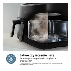 Air fryer Philips Ovi Dual Basket NA552/00 2750W 9l Aplikcja mobilna Gotowanie na parze