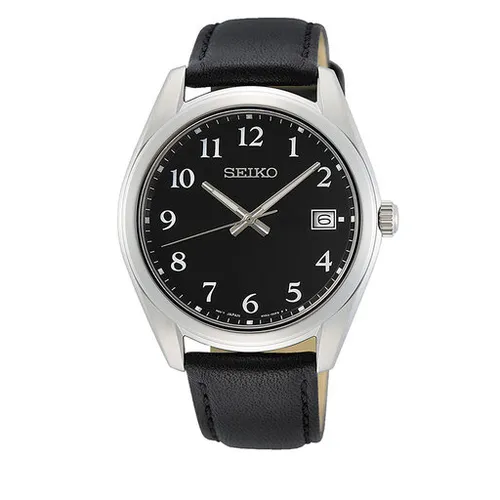 Seiko Classic Quartz Saat SUR461P1 Gümüş / Siyah