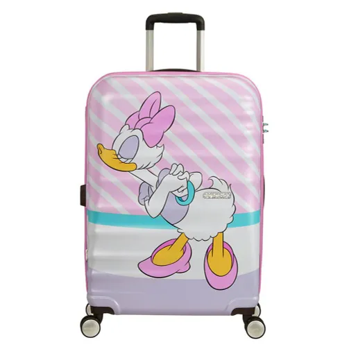 Walizka średnia American Tourister Wavebreaker Disney - Daisy pink kiss