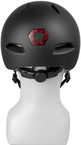 Kask rowerowy VAYOX Street VA0423BMM Czarny Miejski z lampką (rozmiar M)