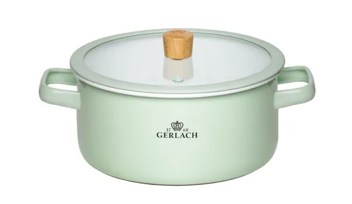 Garnek GERLACH Natur Enamel 20 cm Zielony
