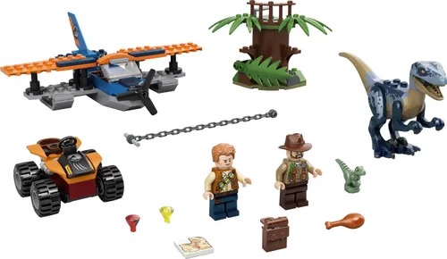 Конструктор Lego Jurassic World велоцираптор: на помощь биплану (75942)