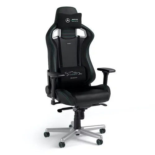 Fotel Noblechairs EPIC Mercedes-AMG Petronas F1 Team Gamingowy do 120kg Skóra ECO High Tech Czarny